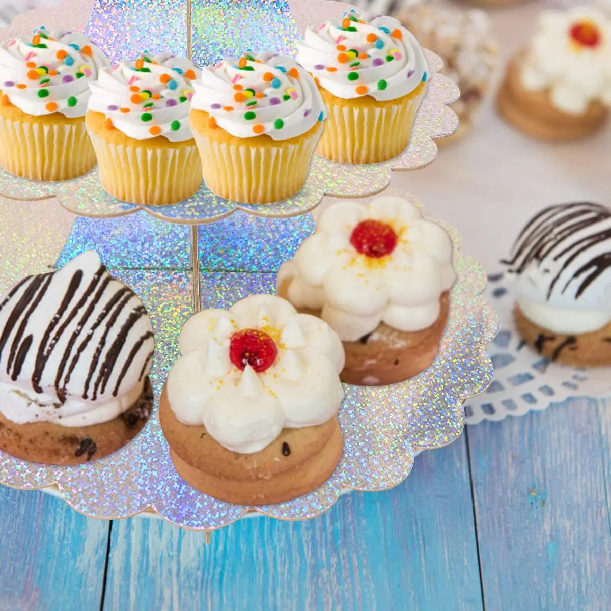 Einweg-Cupcake-Ständer aus Kar – Cupcake Stand Tier Bewertung und Preis