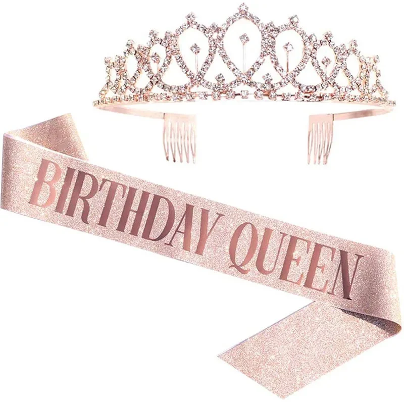 Geburtstag Königin Krone Mädch – Birthday Sash Glitter Bewertung und Preis