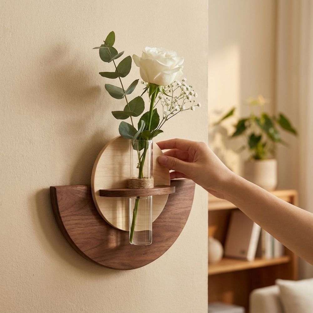Ovales Wandregal aus Holz für  – Flower Wall Panel Bewertung und Preis