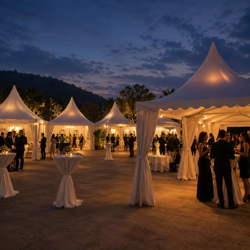 Anpassbares weißes Pagodenzelt – Event & Party Supply Bewertung und Preis